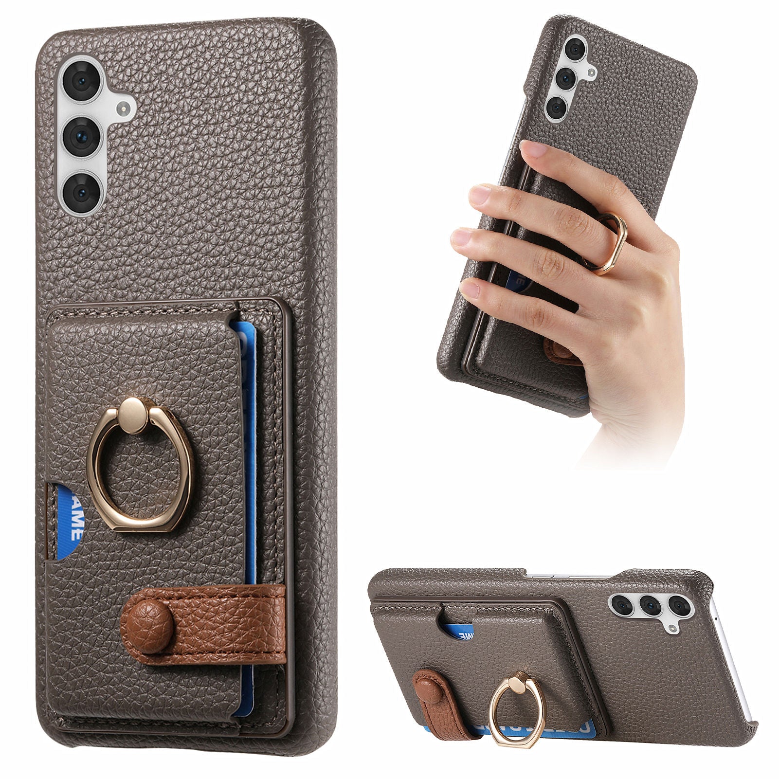 Y2 For Samsung Galaxy A34 5G Card Slot Case PU+PC+TPU Kickstand Phone Cover Y2 For Samsung Galaxy A34 5G Card Slot Case PU+PC+TPU Kickstand Phone Cover